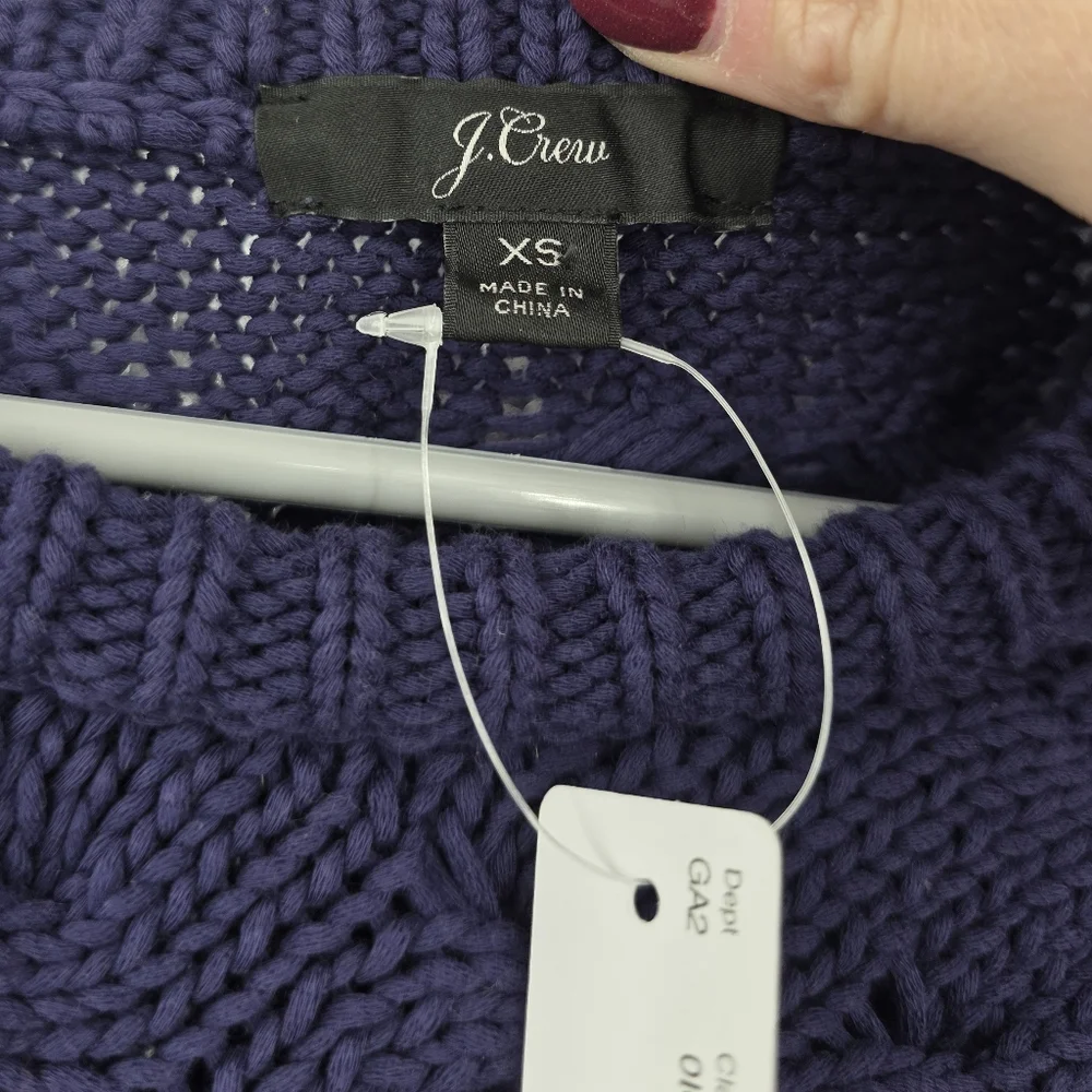 New J.Crew‎ Cable knit Fisherman Sweater XS